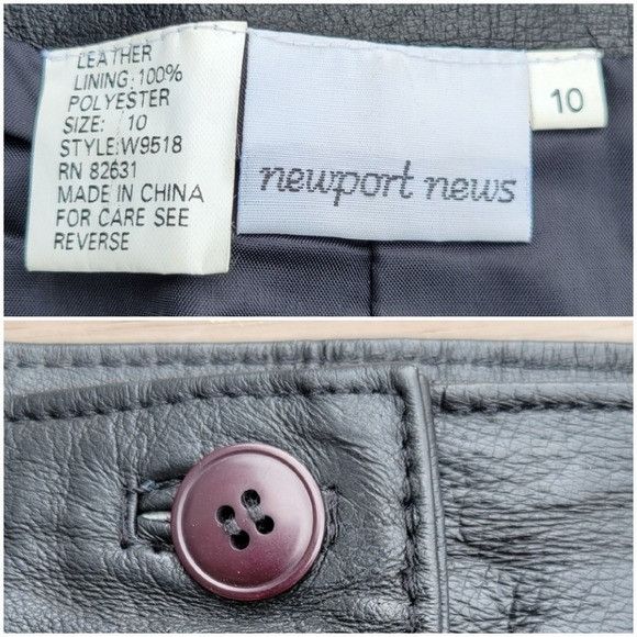 Vintage Vintage 90s y2k Bratz Black Leather Button Front High Waiste Size 32" / US 10 / IT 46 - 6 Thumbnail