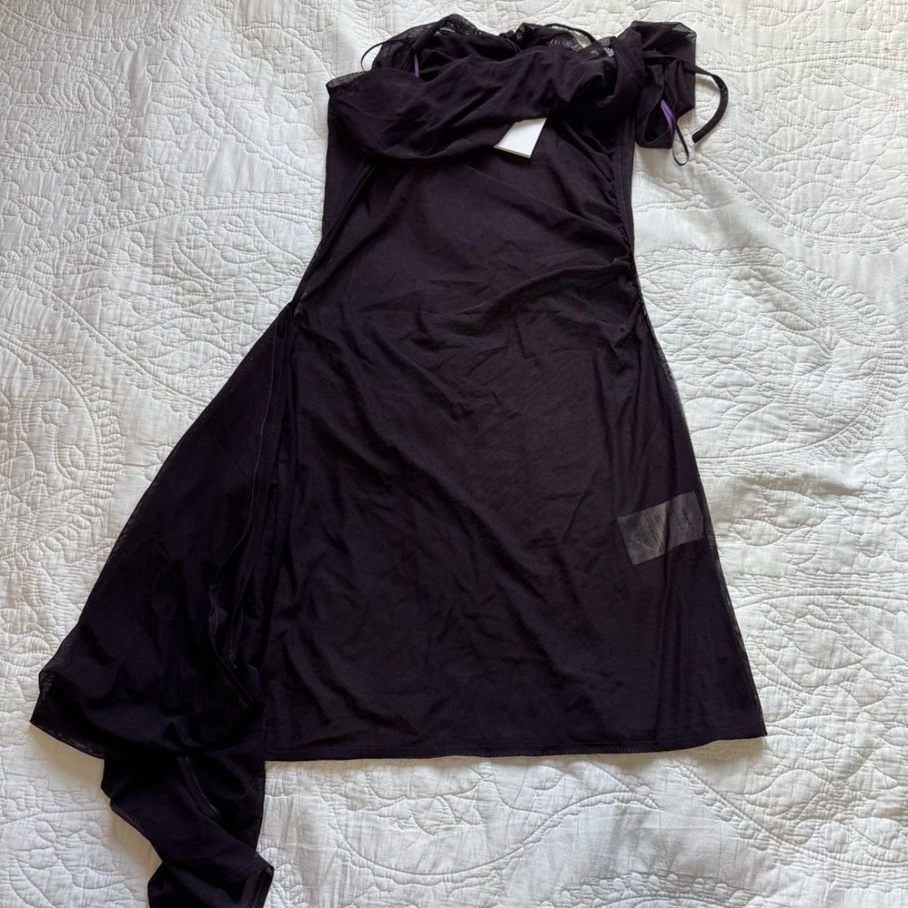 Coperni COPERNI - Asymmetric Draped Mesh Dress Size M / US 6-8 / IT 42-44 - 8 Thumbnail