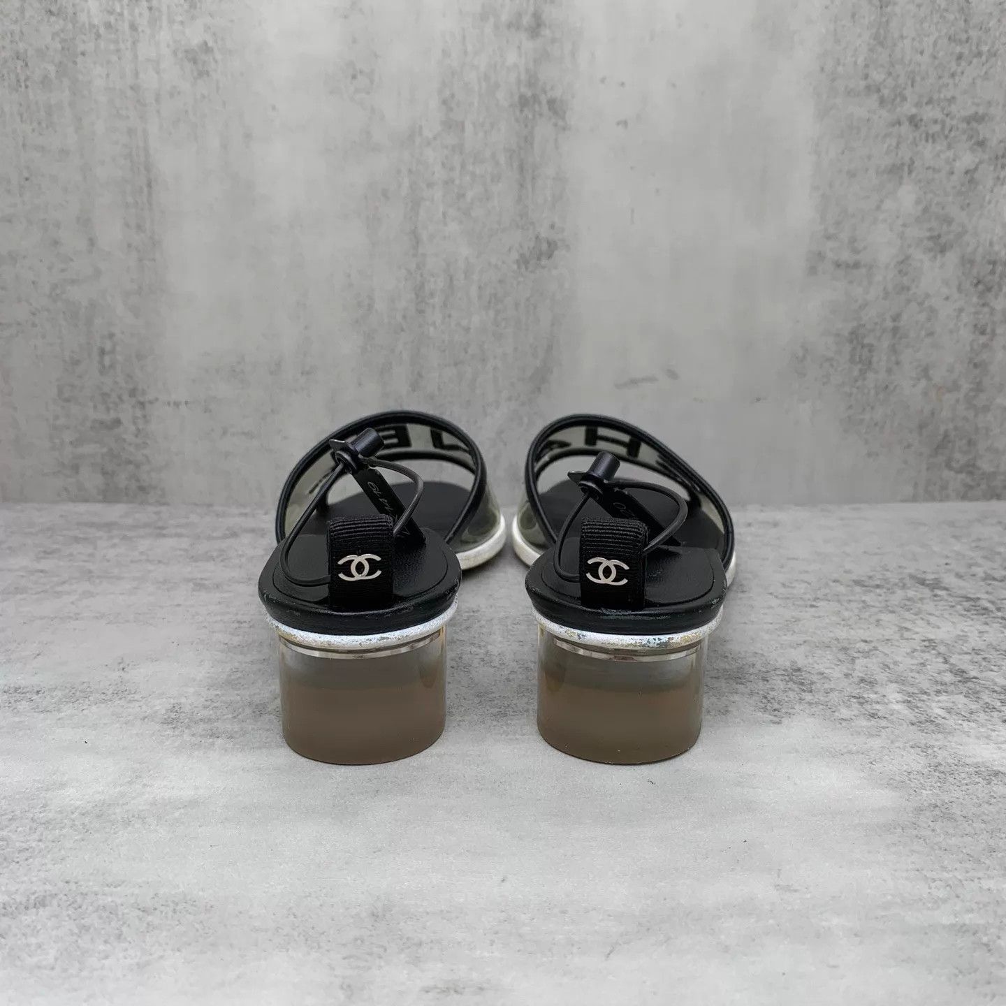 Chanel Chanel Black Transparent Sandals 38.5EU 98new Size US 8 / IT 38 - 5 Thumbnail