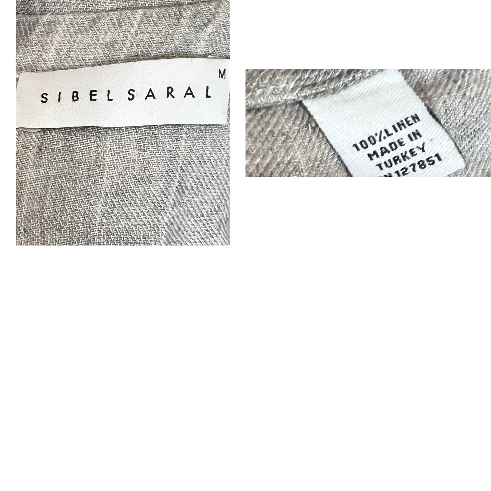 Vintage Sibel Saral Blazer Shirt Women’s Linen Gray Pinstripe Pockets Sz M Long Sleeve Button Front Back Slit Vintage? Size M / US 6-8 / IT 42-44 - 8 Thumbnail