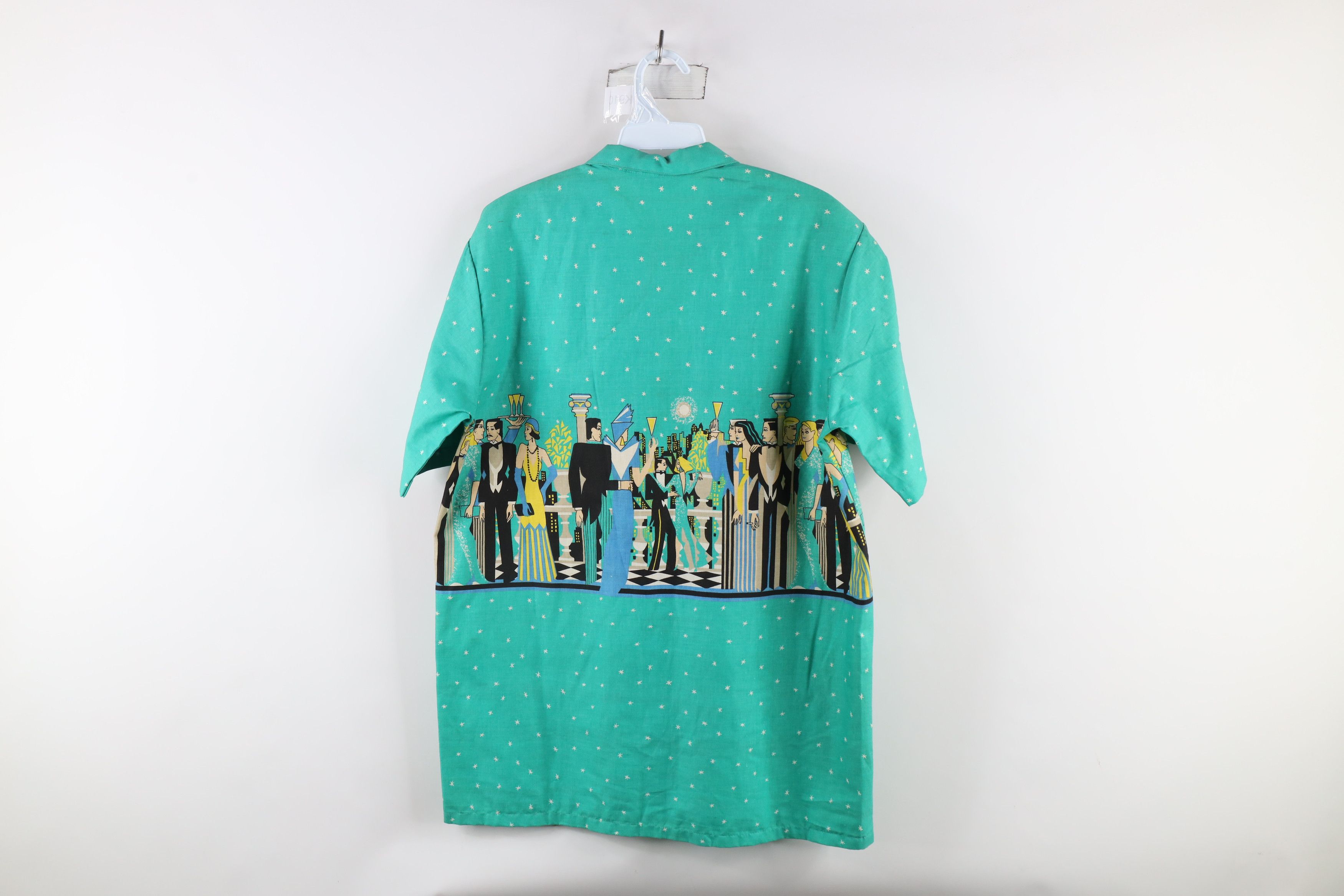 Vintage Vintage 90s Streetwear Over Print Camp Button Shirt USA Size US M / EU 48-50 / 2 - 9 Thumbnail