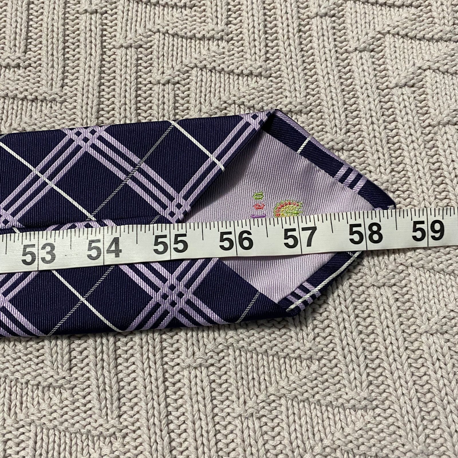 Altea Altea purple plaid Italian silk tie Size ONE SIZE - 4 Thumbnail