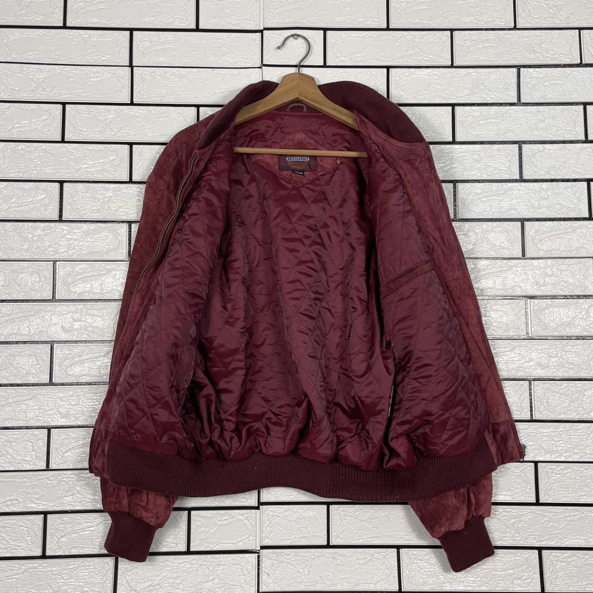 Other Artisanat Maroon Leather Bomber Jacket Size US M / EU 48-50 / 2 - 11 Thumbnail