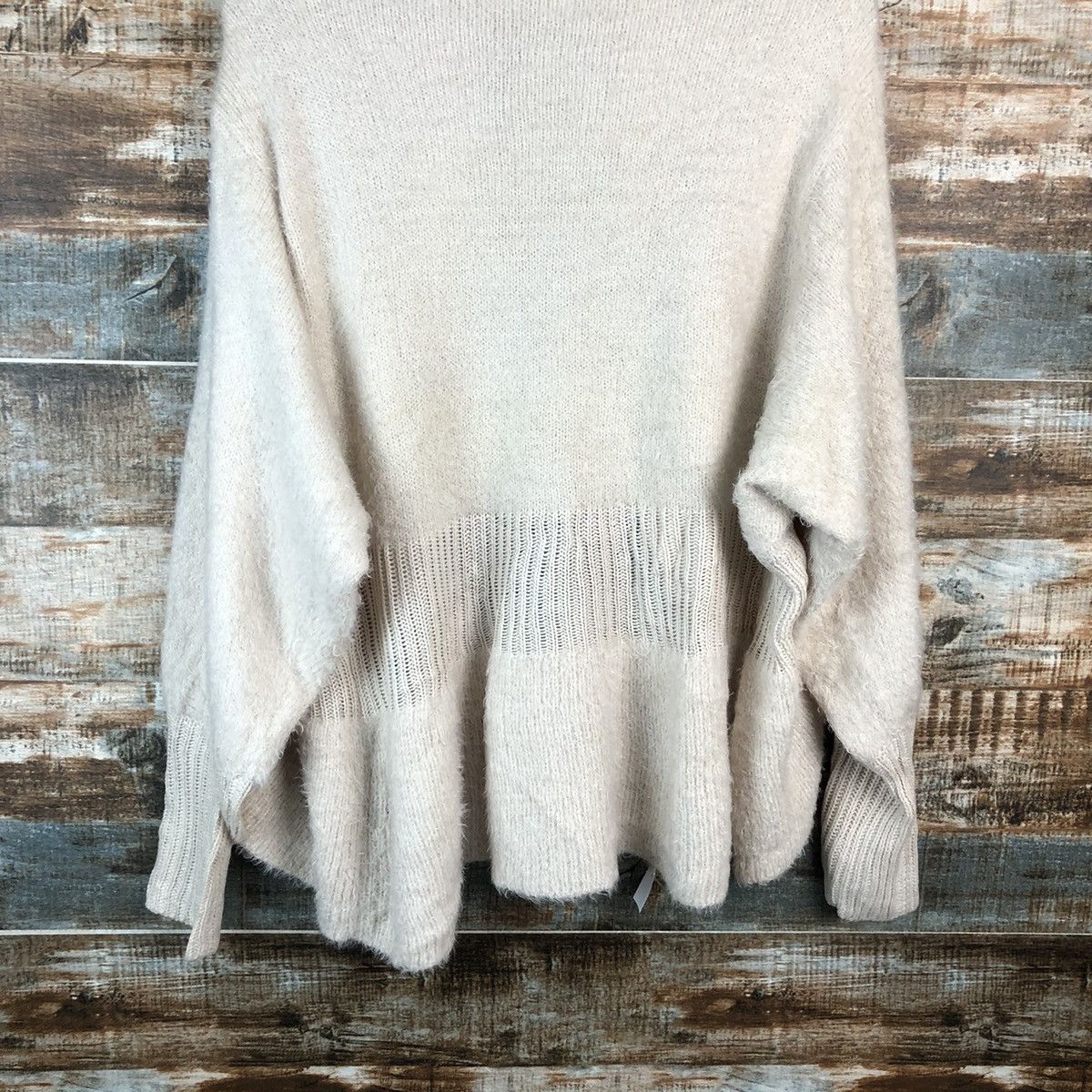 Japanese Brand DLL Ryuyu Cream Cardigan Knitwear #C052 Size M / US 6-8 / IT 42-44 - 14 Thumbnail