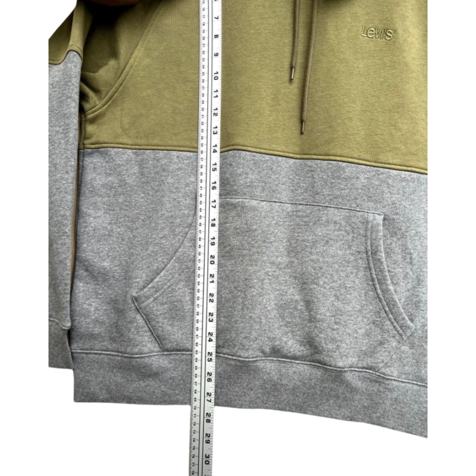 Levi's Levi's - Men's Long Sleeve Hoodie - Olive Green/Grey - Mediu Size US M / EU 48-50 / 2 - 8 Thumbnail