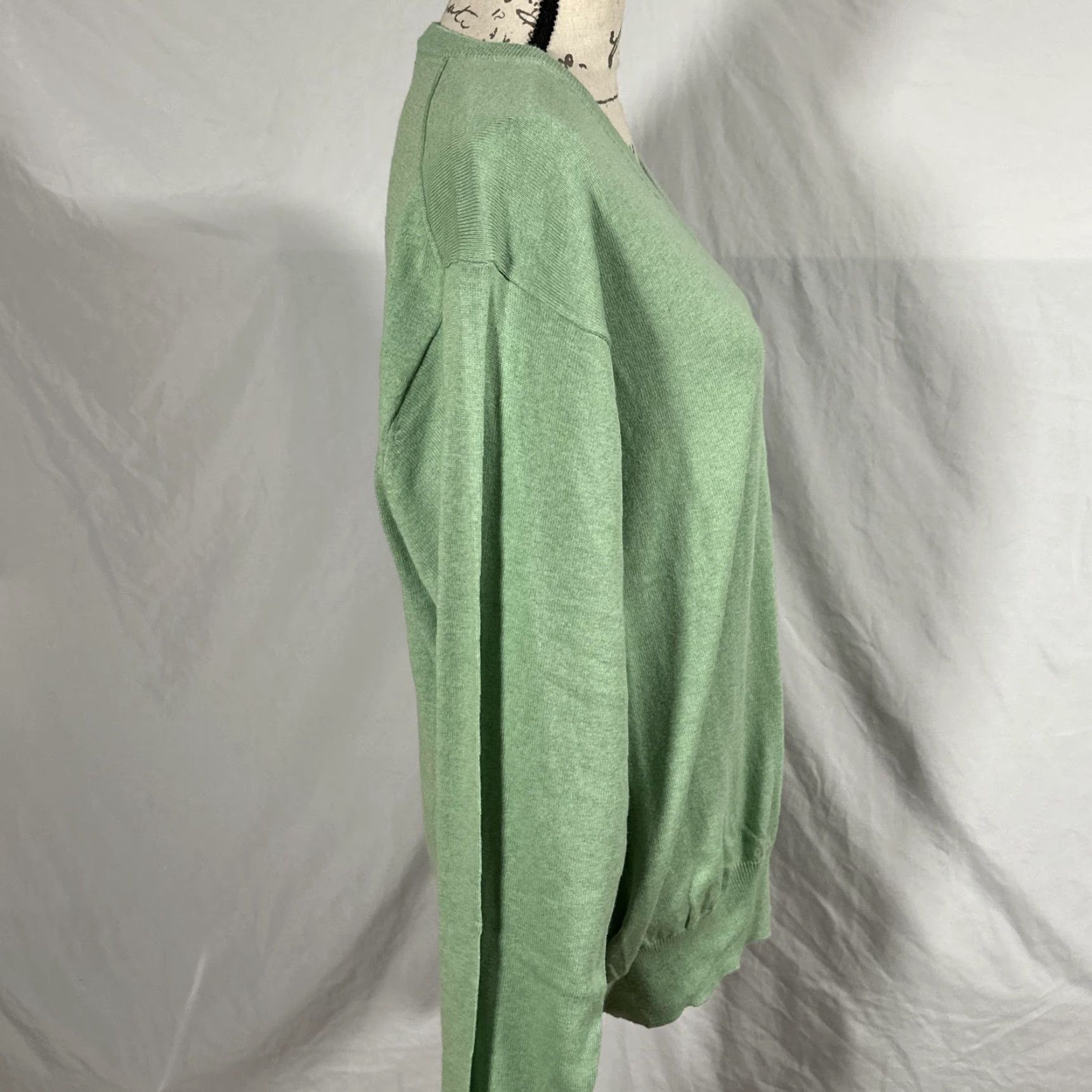Peter Millar PETER MILLAR Sweater Mens Large Mint Green V-Neck Cotton Cashmere Pullover MS13S10 Size US L / EU 52-54 / 3 - 6 Thumbnail