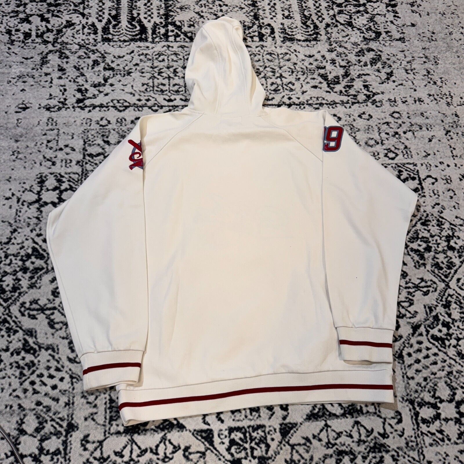 Vintage Vintage White Cotton Hoodie Size XL Asc League Hip Hop Size US XL / EU 56 / 4 - 14 Thumbnail