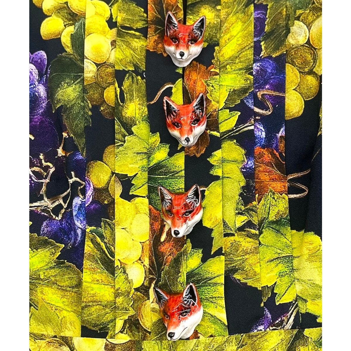 Dolce & Gabbana Dolce & Gabbana Grape Print Embellished Dress Yellow IT 40 Size S / US 4 / IT 40 - 6 Thumbnail