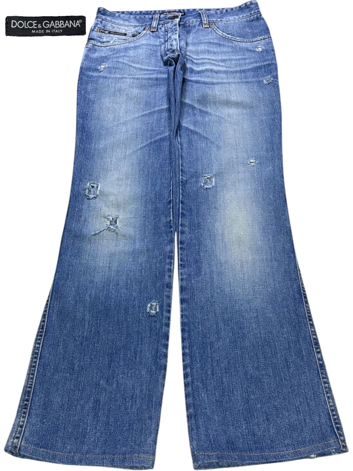 Dolce & Gabbana Vintage Dolce & Gabbana Mud Wash Bootcut Flare Jeans Size 28" / US 6 / IT 42 - 1 Thumbnail