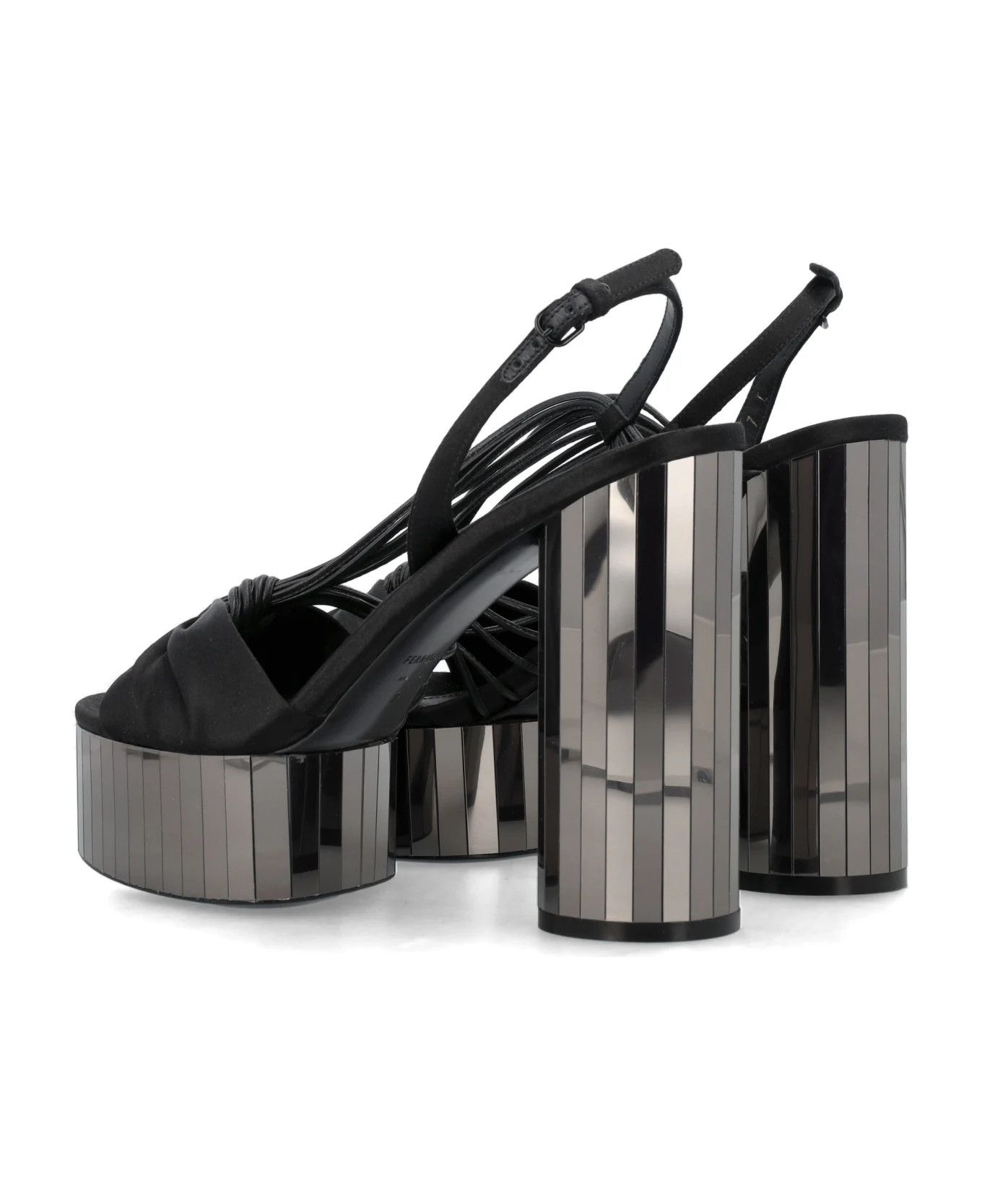 Salvatore Ferragamo o1y0426 Slingback Sandals in Black Size US 6 / IT 36 - 4 Thumbnail