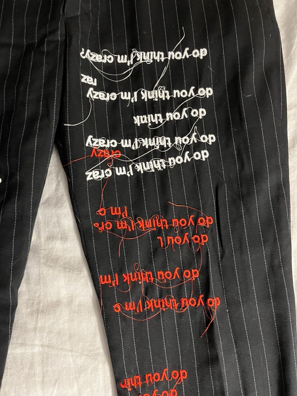 Ev Bravado Ev bravado do you think im crazy pinstripe pants Size US 30 / EU 46 - 2 Thumbnail