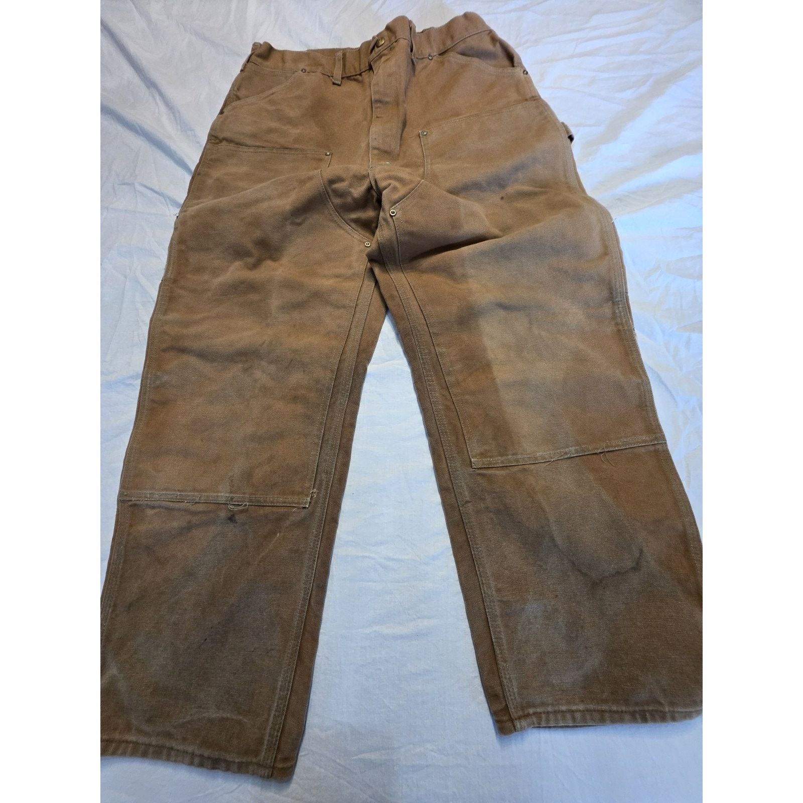 Carhartt Carhartt Double Knees Men's Size 38x28 Tan Faded Pants Size US 38 / EU 54 - 1 Thumbnail
