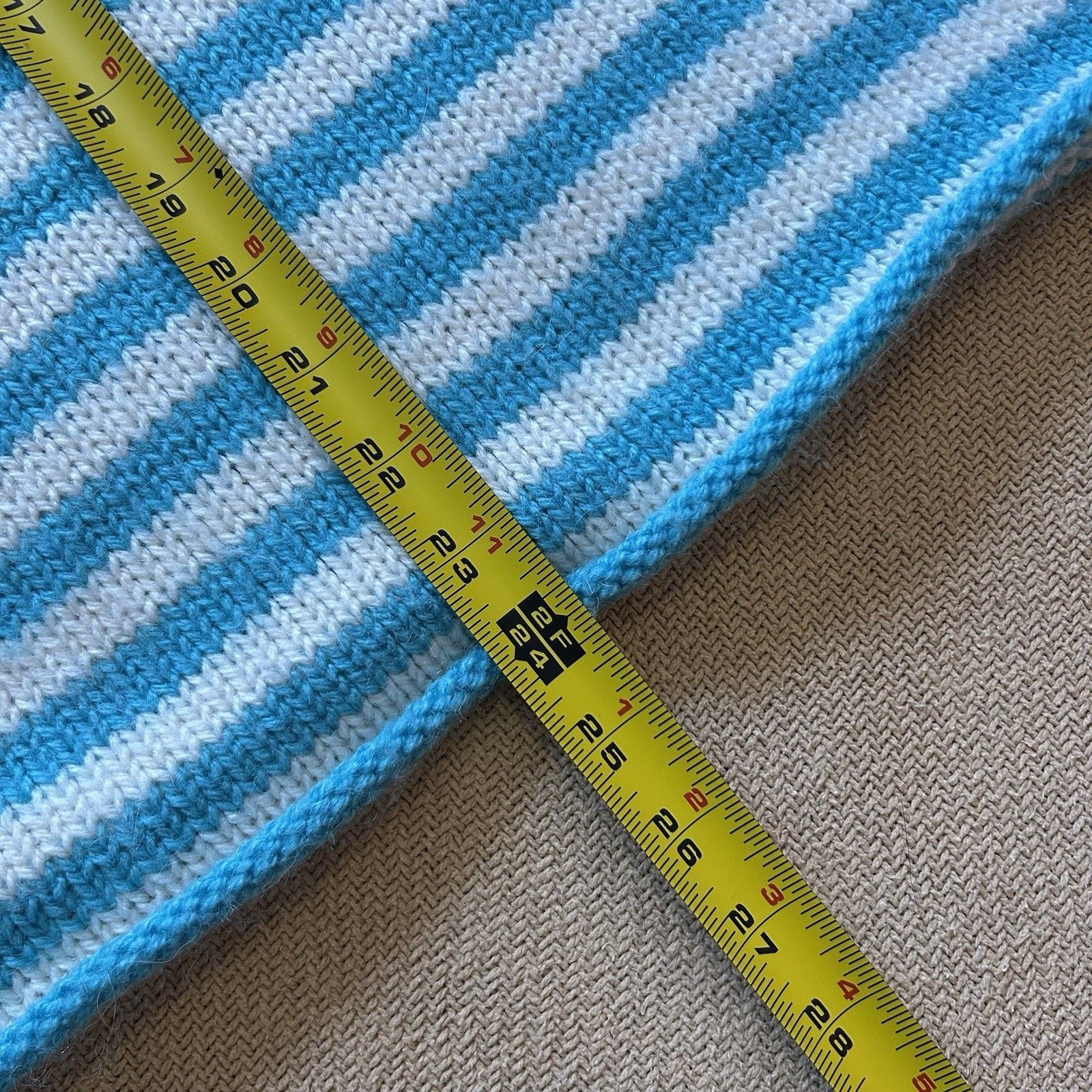 Vintage American South Side Alpaca Wool Striped Turtleneck Sweater Size M / US 6-8 / IT 42-44 - 5 Thumbnail