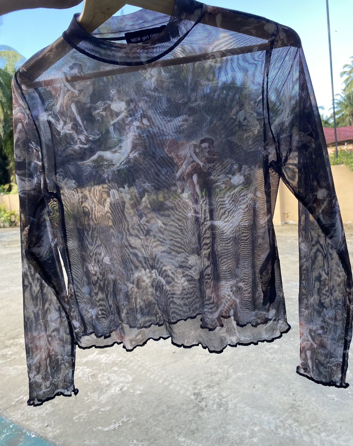 Designer NewGirlOrder JPG Design Mesh Top Size S / US 4 / IT 40 - 1 Thumbnail