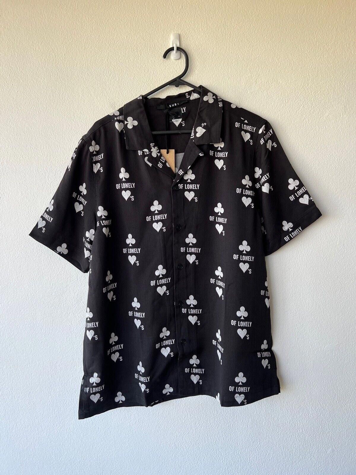 Ksubi new ksubi medium m shirt top resort black klub of hearts Size US M / EU 48-50 / 2 - 1 Thumbnail