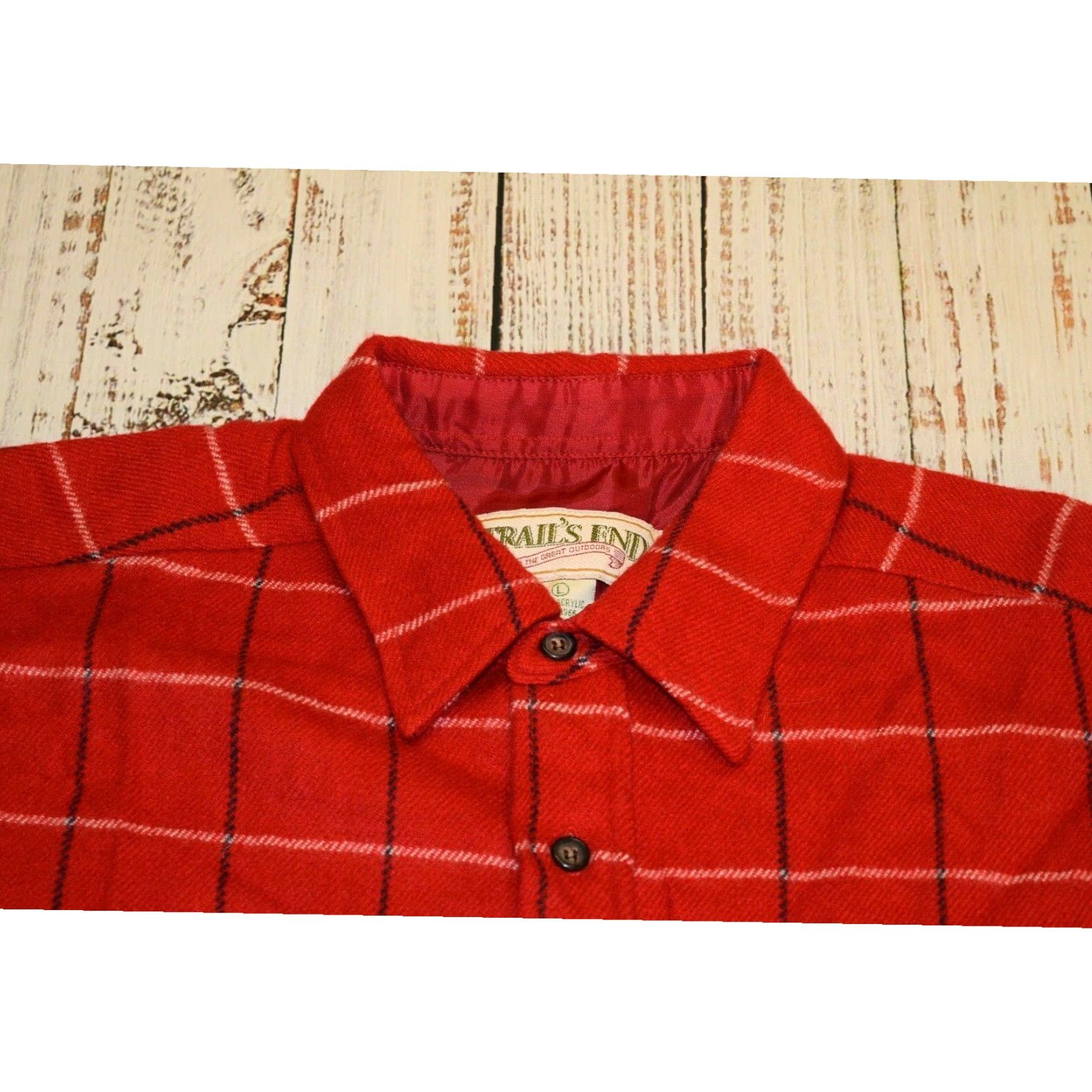 Rails VINTAGE Trail's End Flannel Button Up Shirt Red Plaid Mens L Acrylic Soft 80s 90s Size US L / EU 52-54 / 3 - 5 Thumbnail