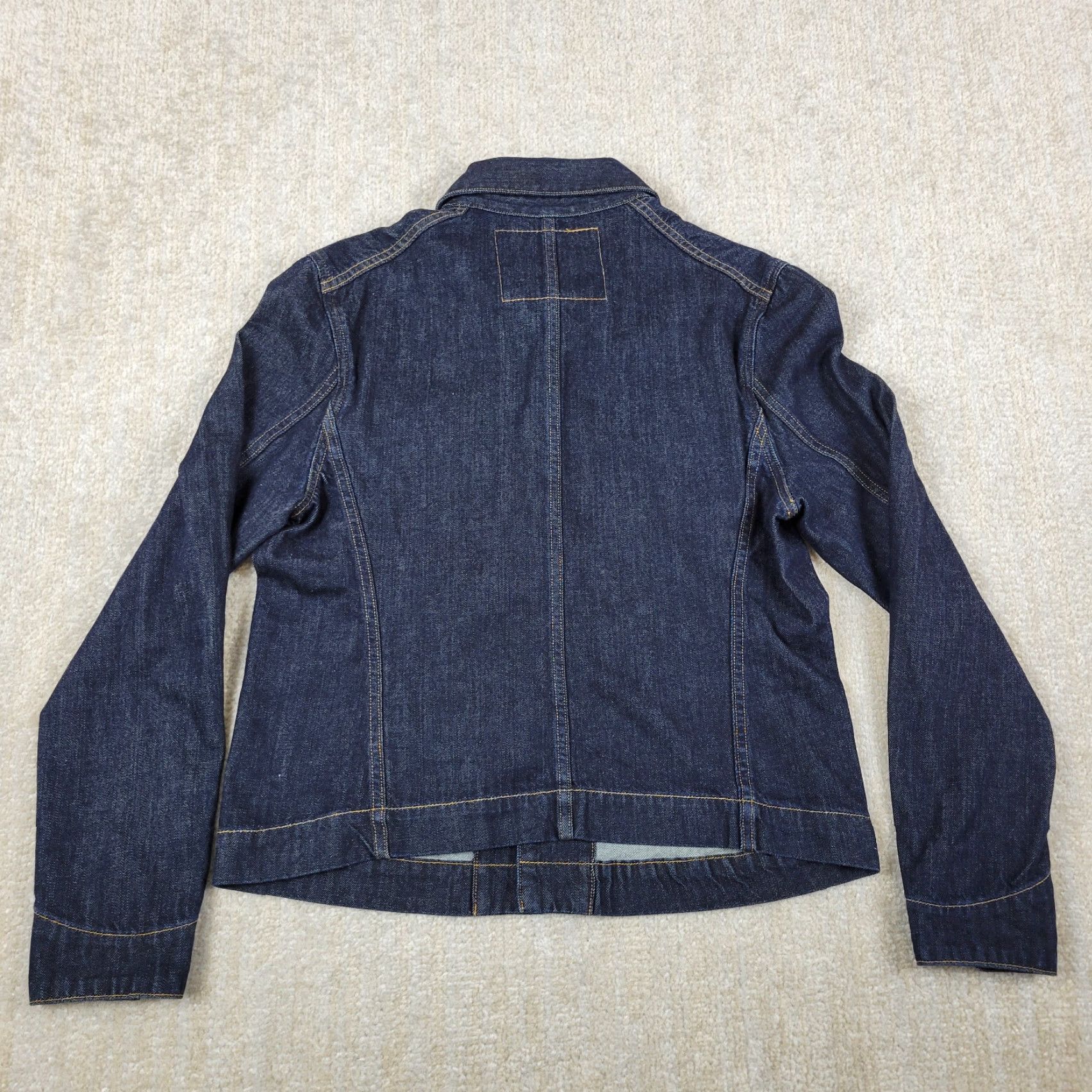 True Religion VINTAGE True Religion Denim Jacket Womens L Blue Chore Dark Wash Distressed Y2K Grunge Size L / US 10 / IT 46 - 2 Thumbnail