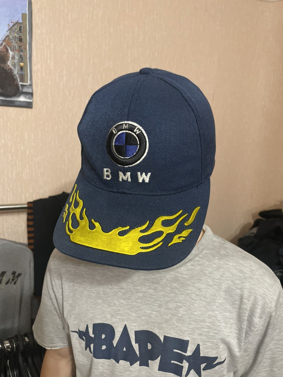 BMW × Vintage Vintage BMW Flame Racing Cap Size ONE SIZE - 1 Thumbnail