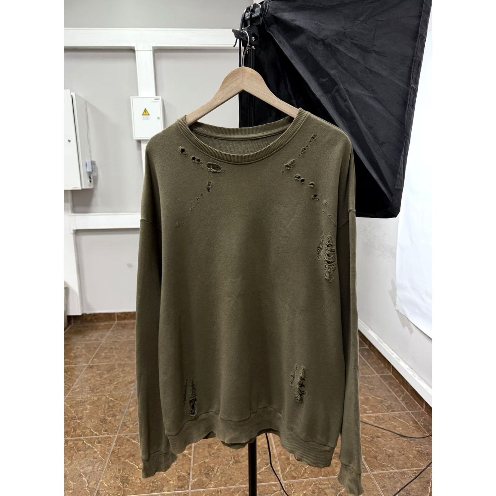Kapital VINTAGE Opium Avant Garde Sweatshirt Distressed Japan kapital Khaki L Mens Pullover Sweatshirt Size US L / EU 52-54 / 3 - 2 Thumbnail