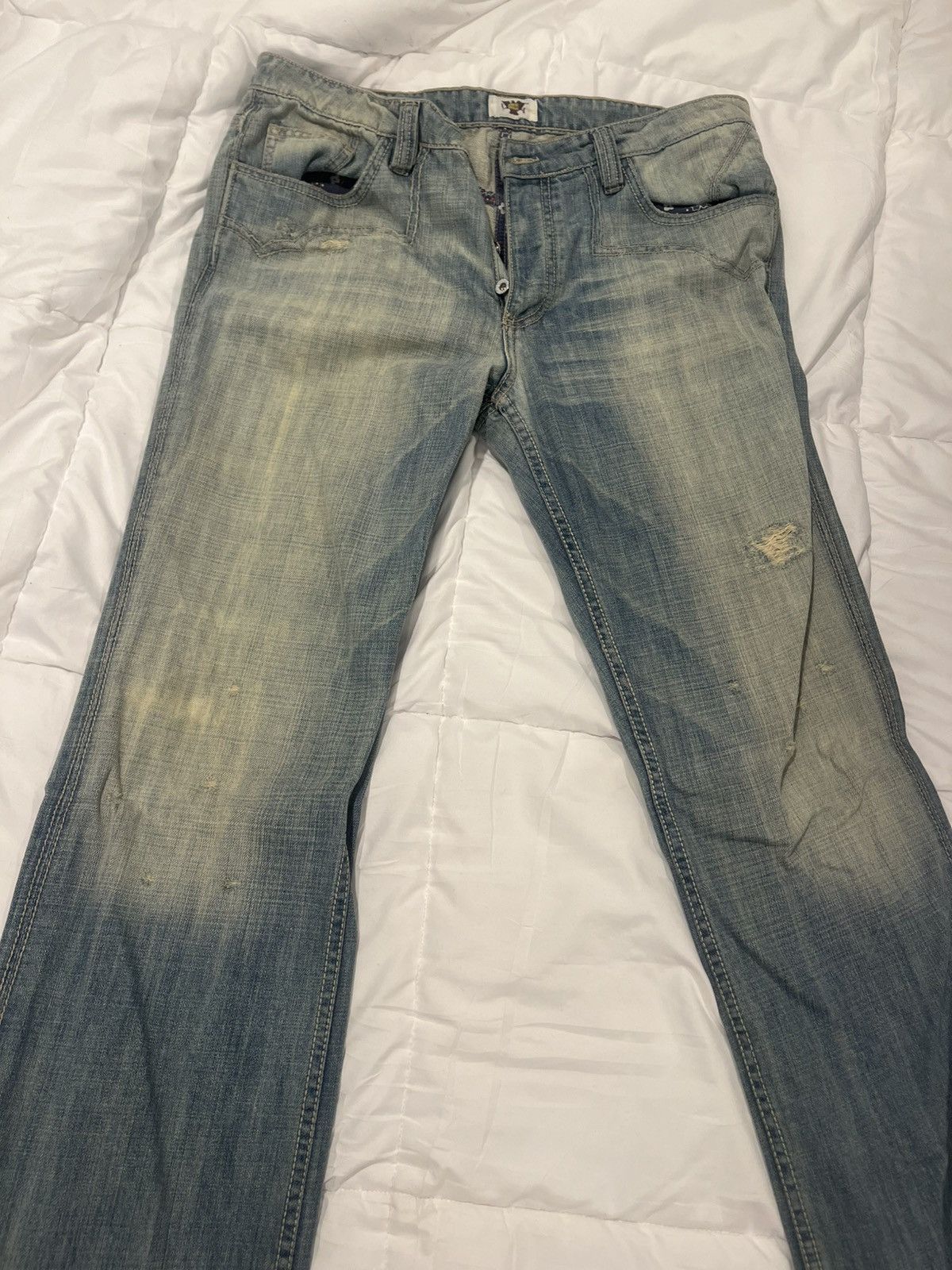 Japanese Brand × Vintage Vintage Distressed Japanese Denim Size US 36 / EU 52 - 1 Thumbnail