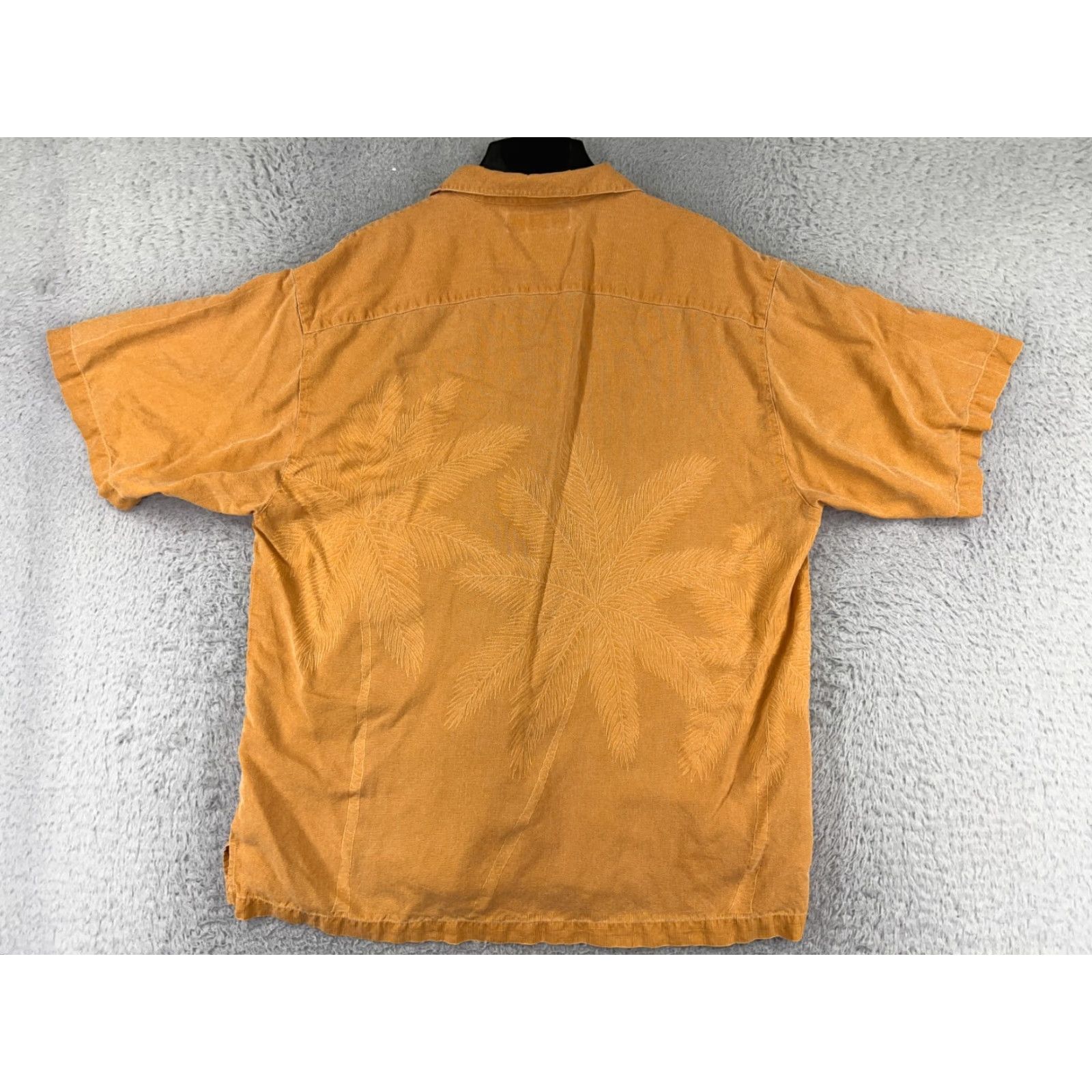 Tommy Bahama Tommy Bahama Shirt Men XL Orange Palm Tree Silk Hawaiian Button-Up Size US XL / EU 56 / 4 - 2 Thumbnail