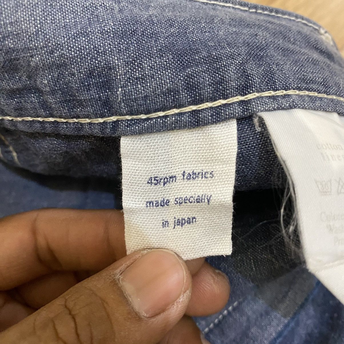 45rpm 2000s 45rpm Drawstring Linen Blue Short Pants Size US 29 - 15 Thumbnail