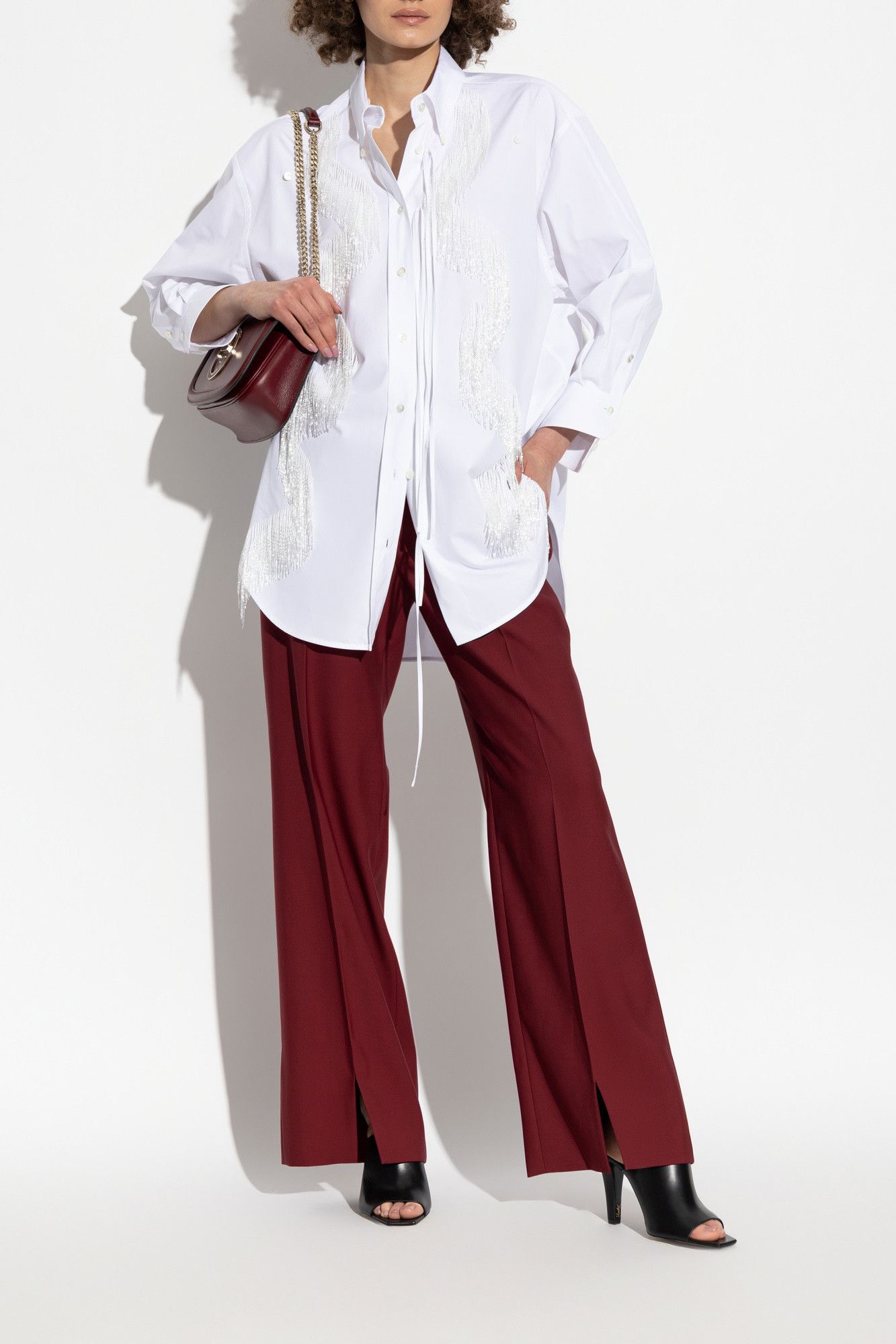 Gucci o1la5ras0526 Button Shirt in White Size M / US 6-8 / IT 42-44 - 2 Thumbnail