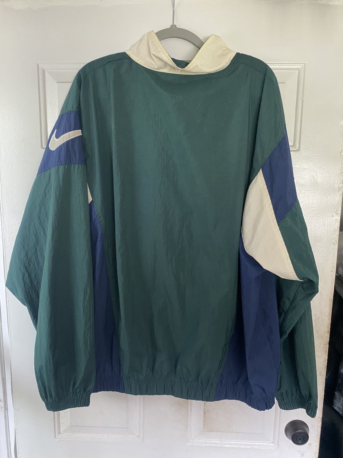 Nike × Vintage 🔥 VTG 90s Y2K Nike Windbreaker Track Jacket XXL Green Nylon Size US XXL / EU 58 / 5 - 5 Thumbnail