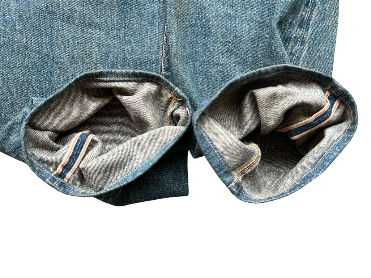 Vintage Vintage Sewing Chop Selvedge Distressed Mudwash Denim Jeans Size 29" - 6 Thumbnail