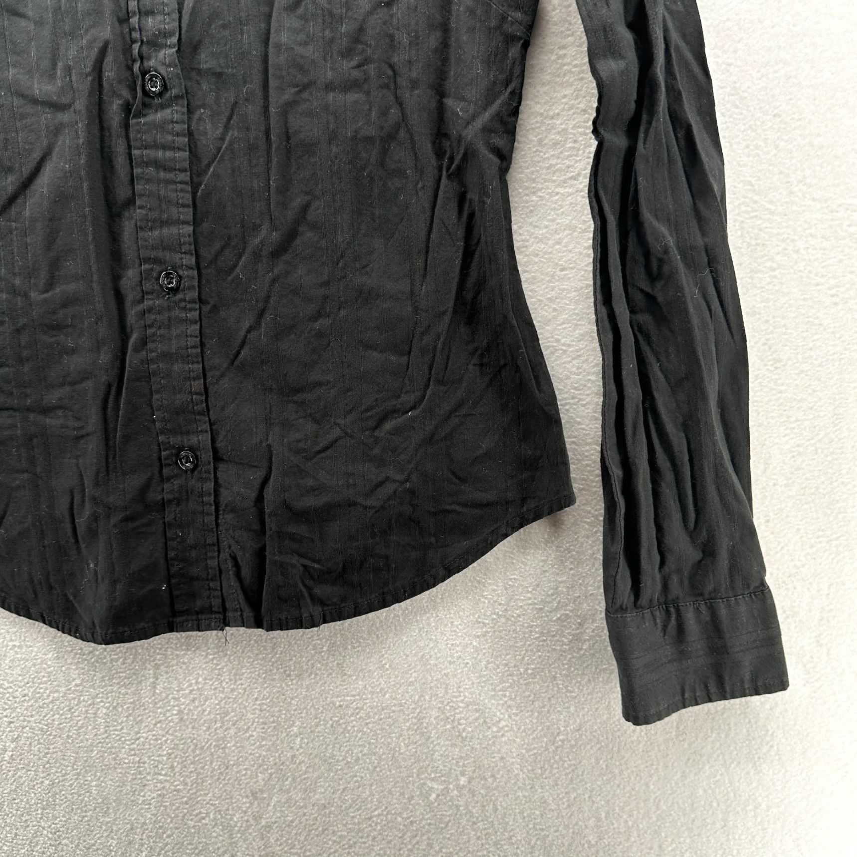 Vintage RAW 7 Button-Up Long Sleeve Womens Large Embroidered Skull Shirt Black USA Size L / US 10 / IT 46 - 5 Thumbnail