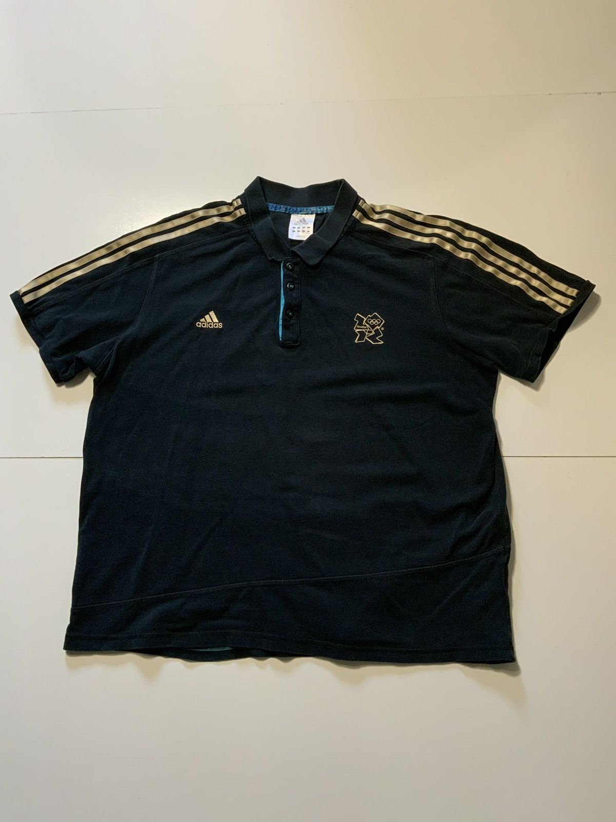 Adidas × USA Olympics Adidas The London 2012 Summer Olympics Gold Polo Shirt Size US XXL / EU 58 / 5 - 1 Thumbnail