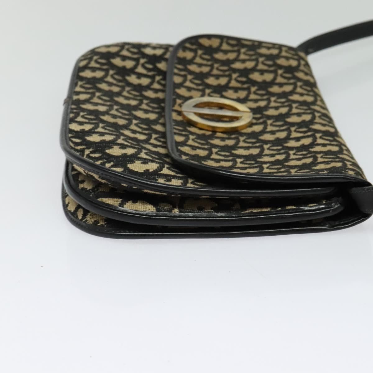 Dior DIOR Trotter Canvas Shoulder Bag Navy Gold Size ONE SIZE - 4 Thumbnail