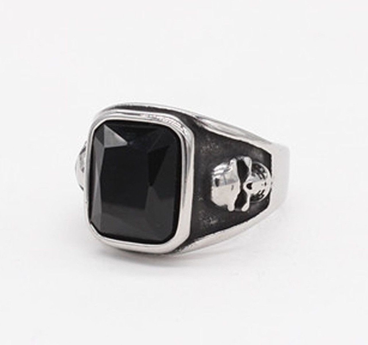Jewelry Retro Personality Black Stone Ring Size ONE SIZE - 1 Thumbnail