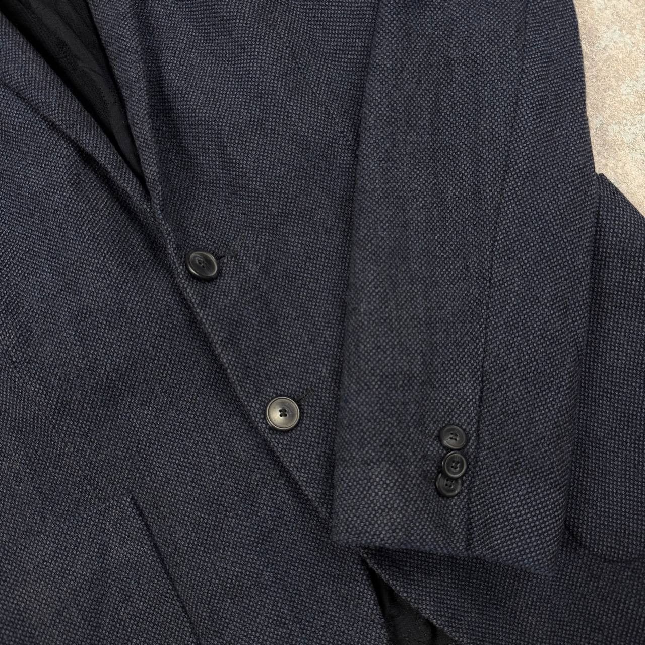 Hugo Boss Hugo Boss Blue Textured Blazer Size 52 Size 52S - 5 Thumbnail