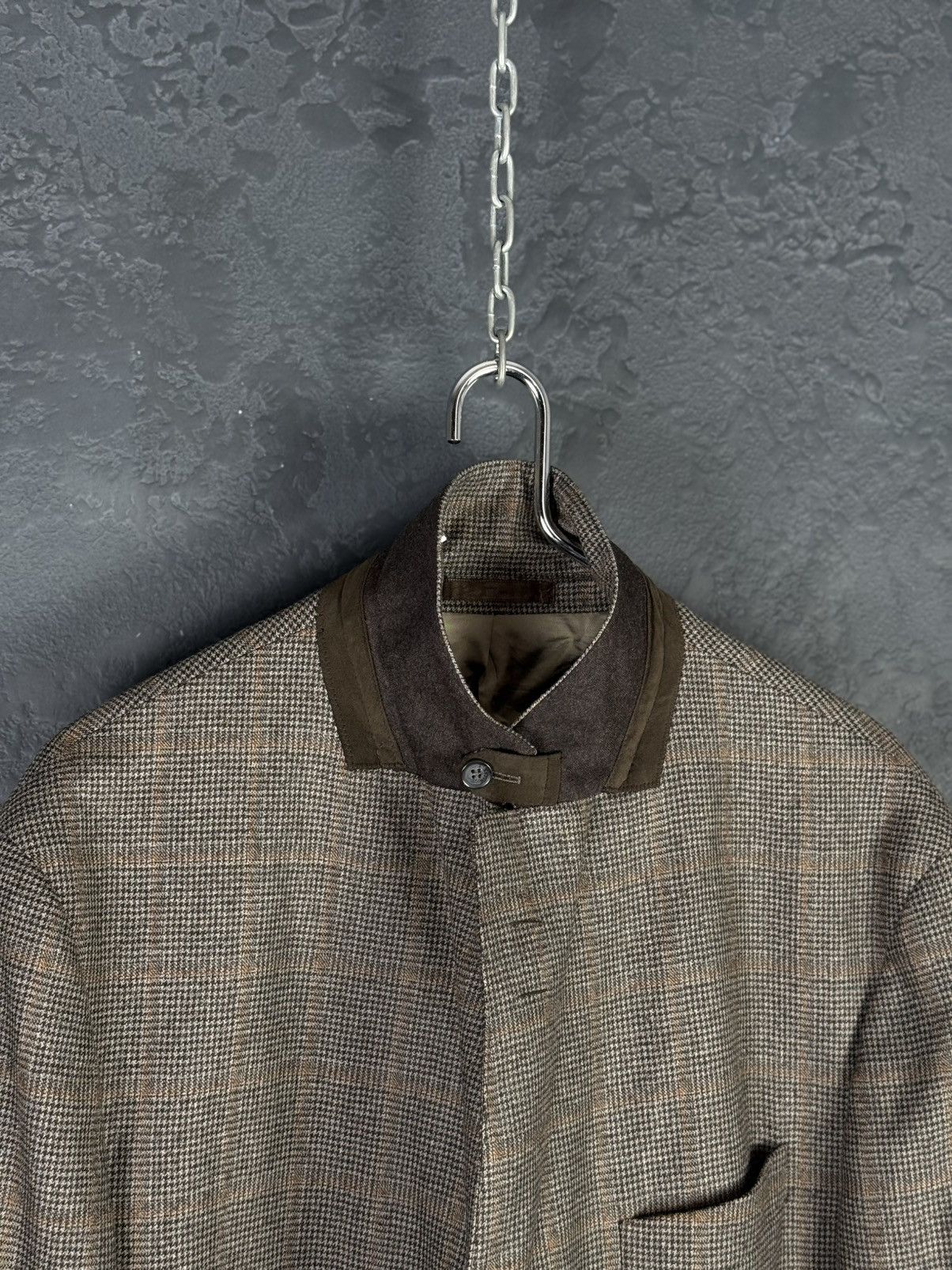 Hackett Men's Hackett London Loro Piana Wool Check Blazer Jacket Size US XL / EU 56 / 4 - 6 Thumbnail