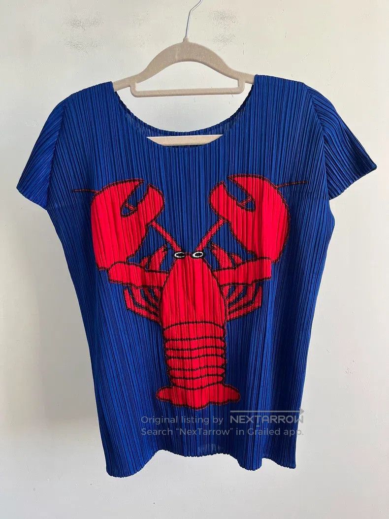 Issey Miyake Issey Miyake Blue Short Sleeve Size L / US 10 / IT 46 - 1 Thumbnail