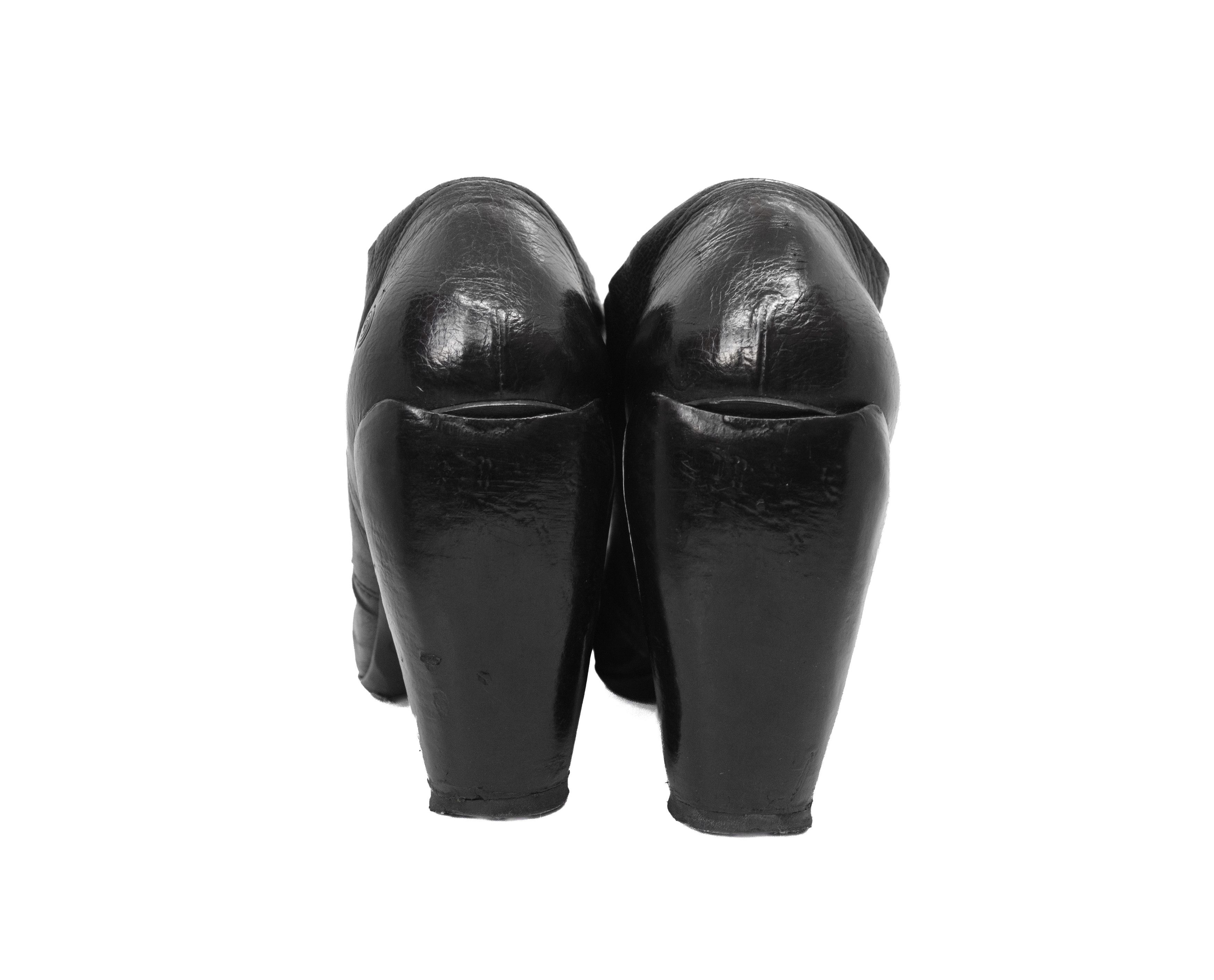 Marsell Avant Garde Leather Sculptural Heel Artisanal Ankle Boots Size US 7.5 / IT 37.5 - 5 Thumbnail