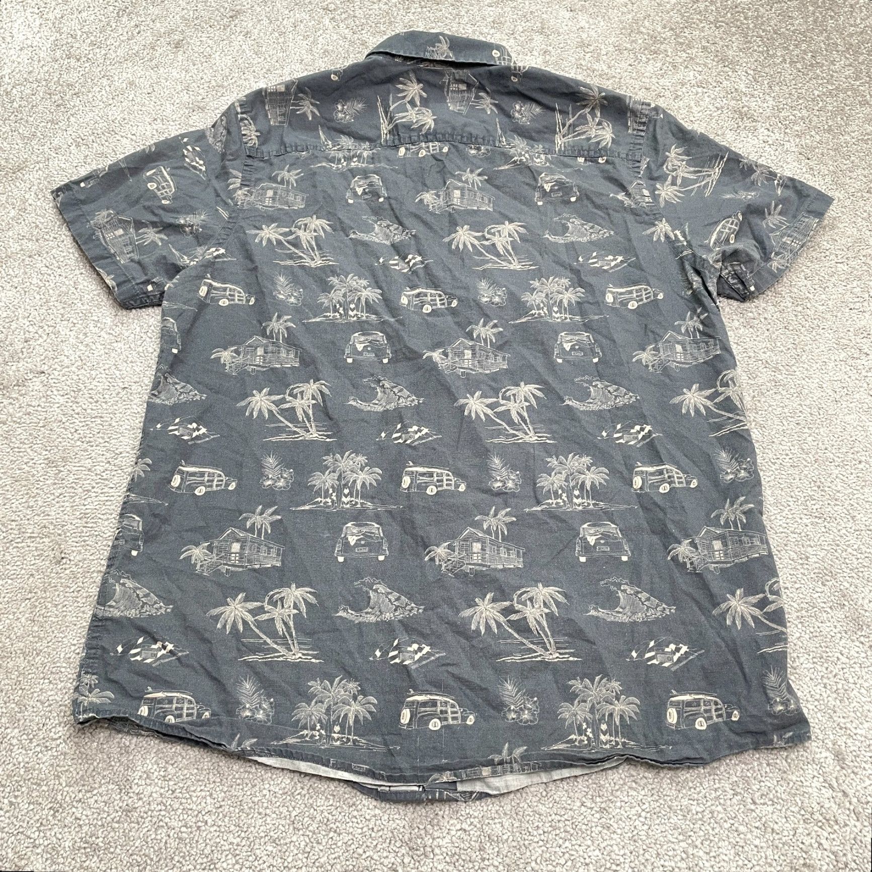 Pendleton VINTAGE Pendleton Men's Short Sleeve Button-Down Shirt Casual Travel Beach Cotton Blue Gray Size US M / EU 48-50 / 2 - 2 Thumbnail