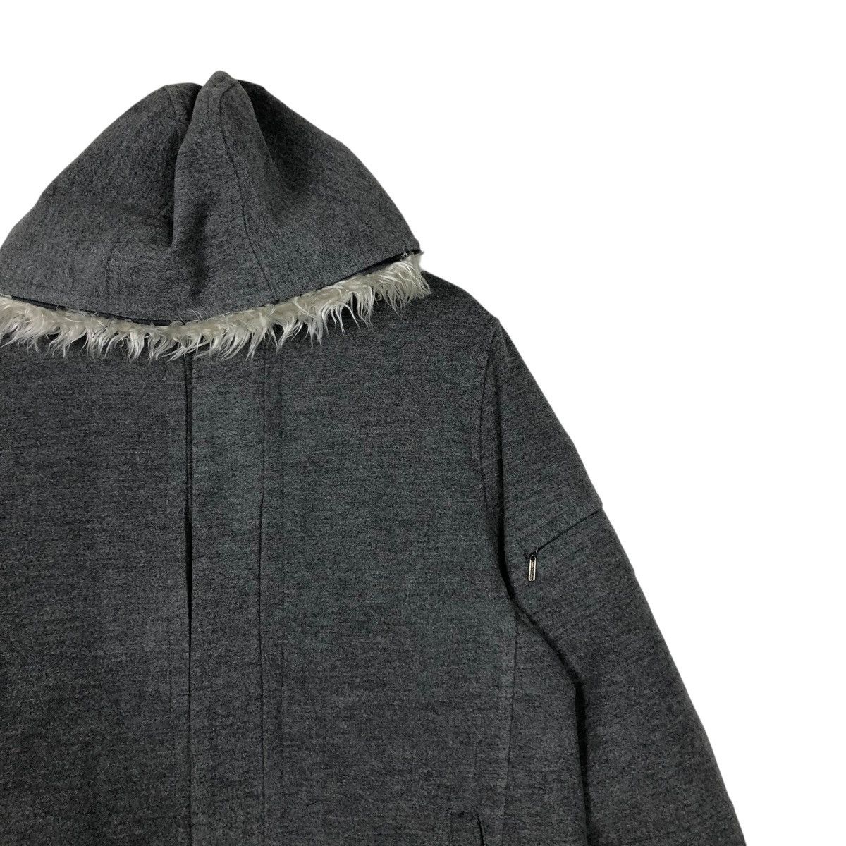 Comme Ca Ism 🔥VINTAGE BIKER LONG JACKET WOOL COMME CA ISM MINK FUR HOODIE Size US M / EU 48-50 / 2 - 8 Thumbnail