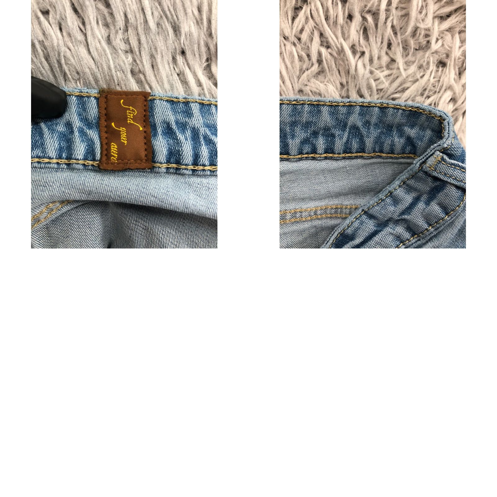 Vintage Aura Jeans 14 Womens Low Rise Light Wash Blue 5-Pocket Denim Cotton Regular Straight N/A Size 36" / US 14 / IT 50 - 9 Thumbnail