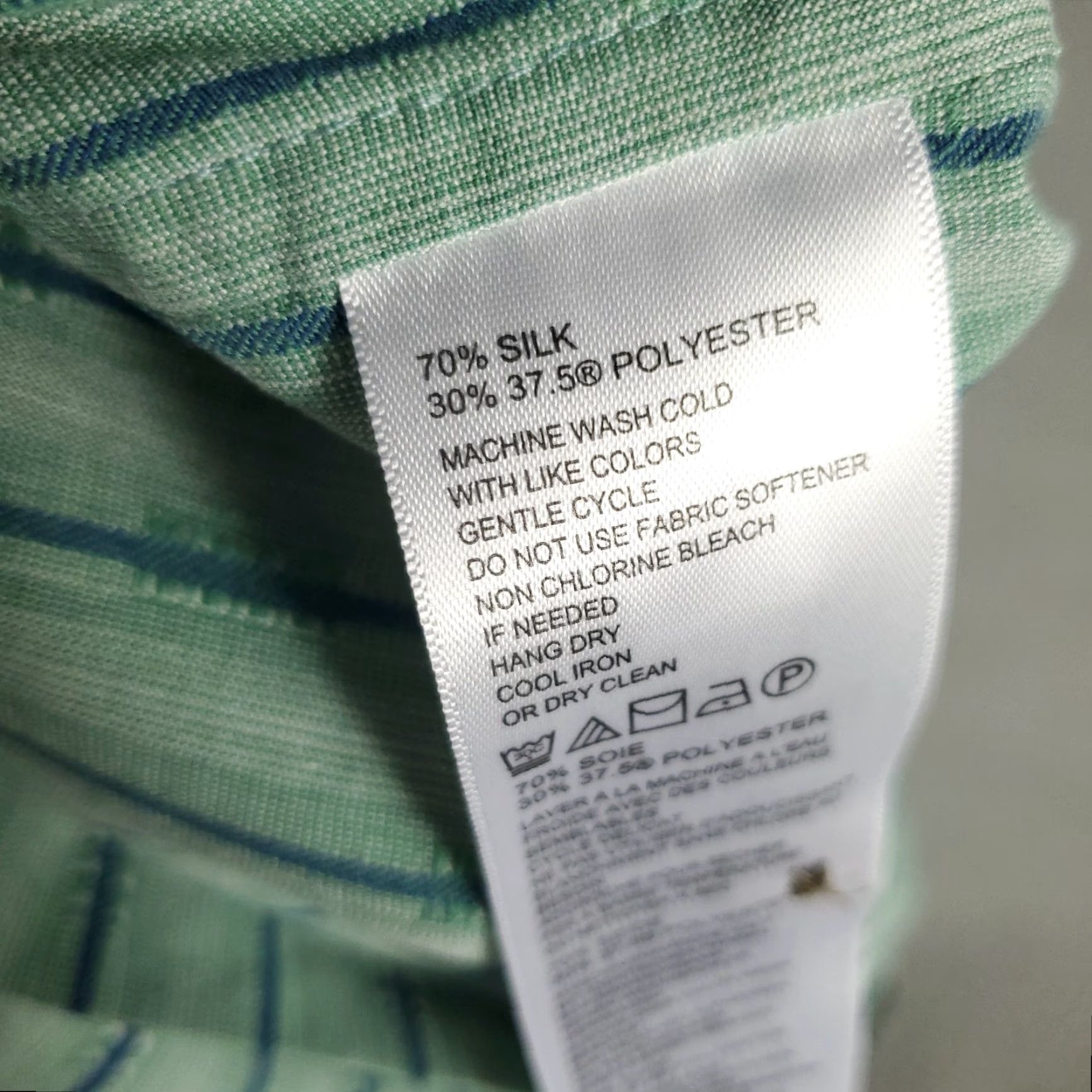 Tommy Bahama Tommy Bahama Shirt Mens Large Green Striped Silk Camp Collar Hawaiian Button Up Shirt Size US L / EU 52-54 / 3 - 6 Thumbnail