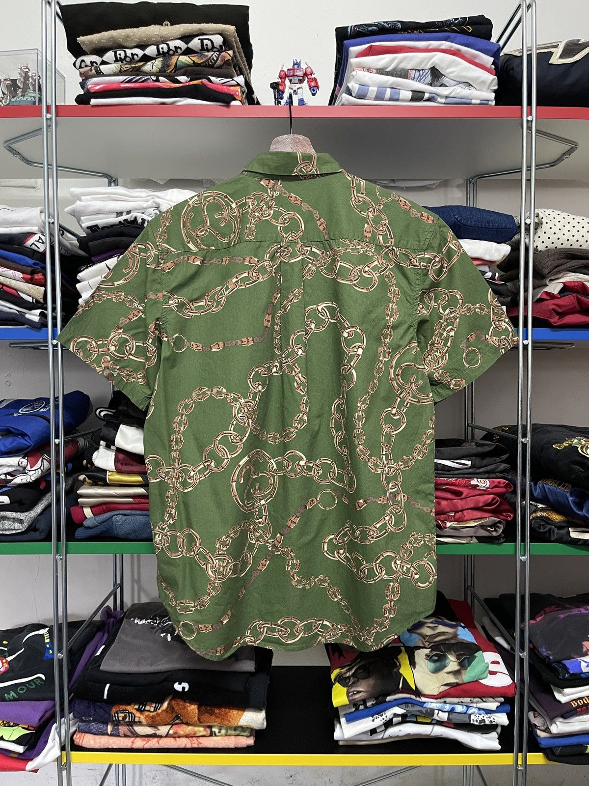 Stussy Stussy bamboo chain baroque logo shirt olive green Size US L / EU 52-54 / 3 - 2 Thumbnail