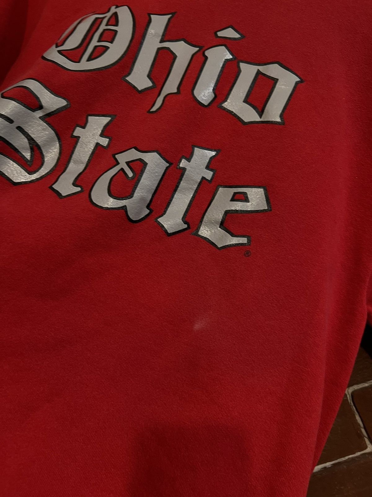 Jerzees Vintage 80s Ohio State Logo Jerzees Crewneck Red Large Hype Size US L / EU 52-54 / 3 - 4 Thumbnail