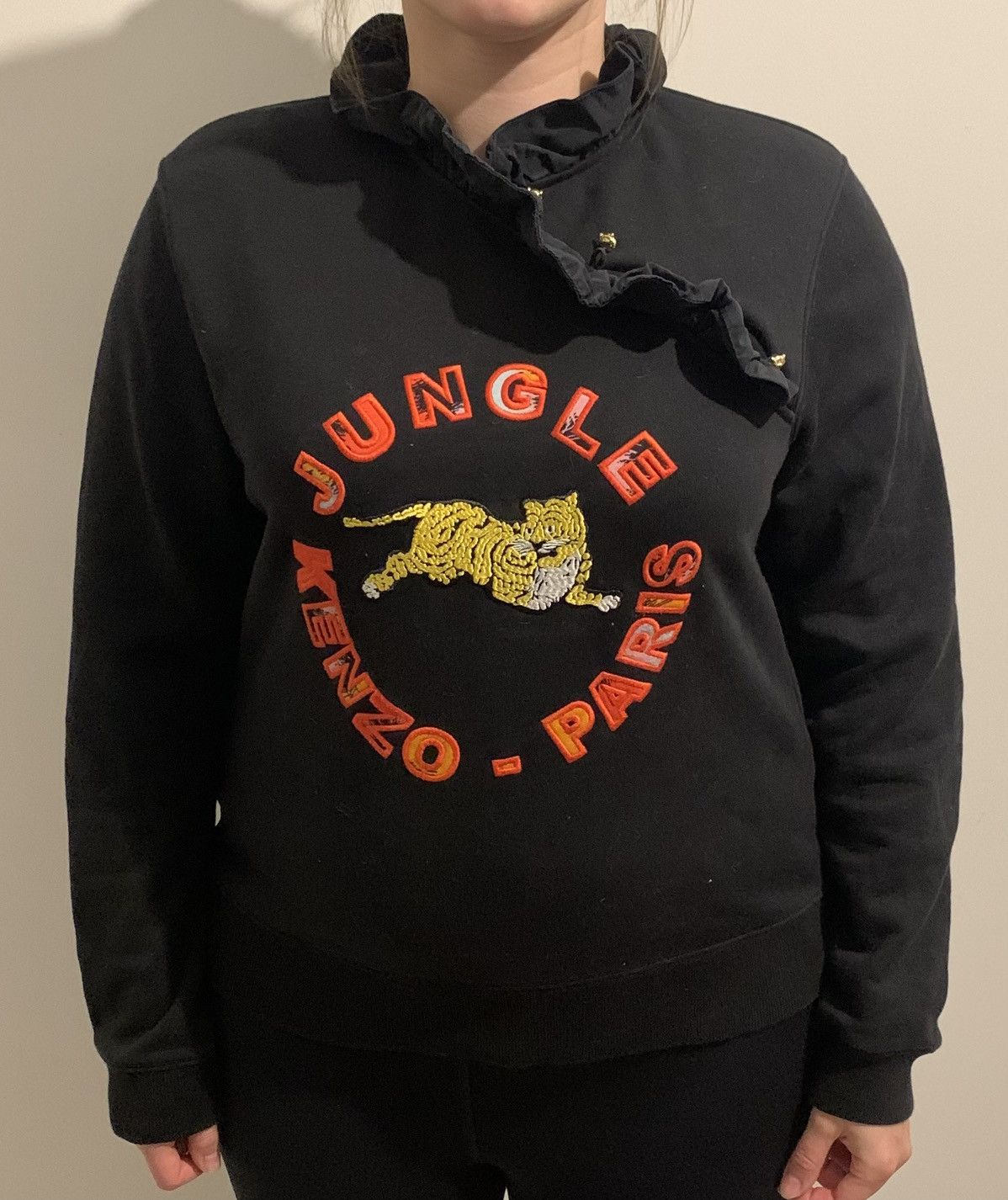 H&M × Kenzo Kenzo x H&M Hoodie – Black with Embroidered Tiger Size M / US 6-8 / IT 42-44 - 1 Thumbnail
