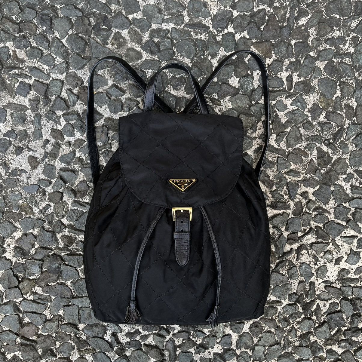 Prada Prada Vintage Quilted Nylon Backpack Size ONE SIZE - 3 Thumbnail