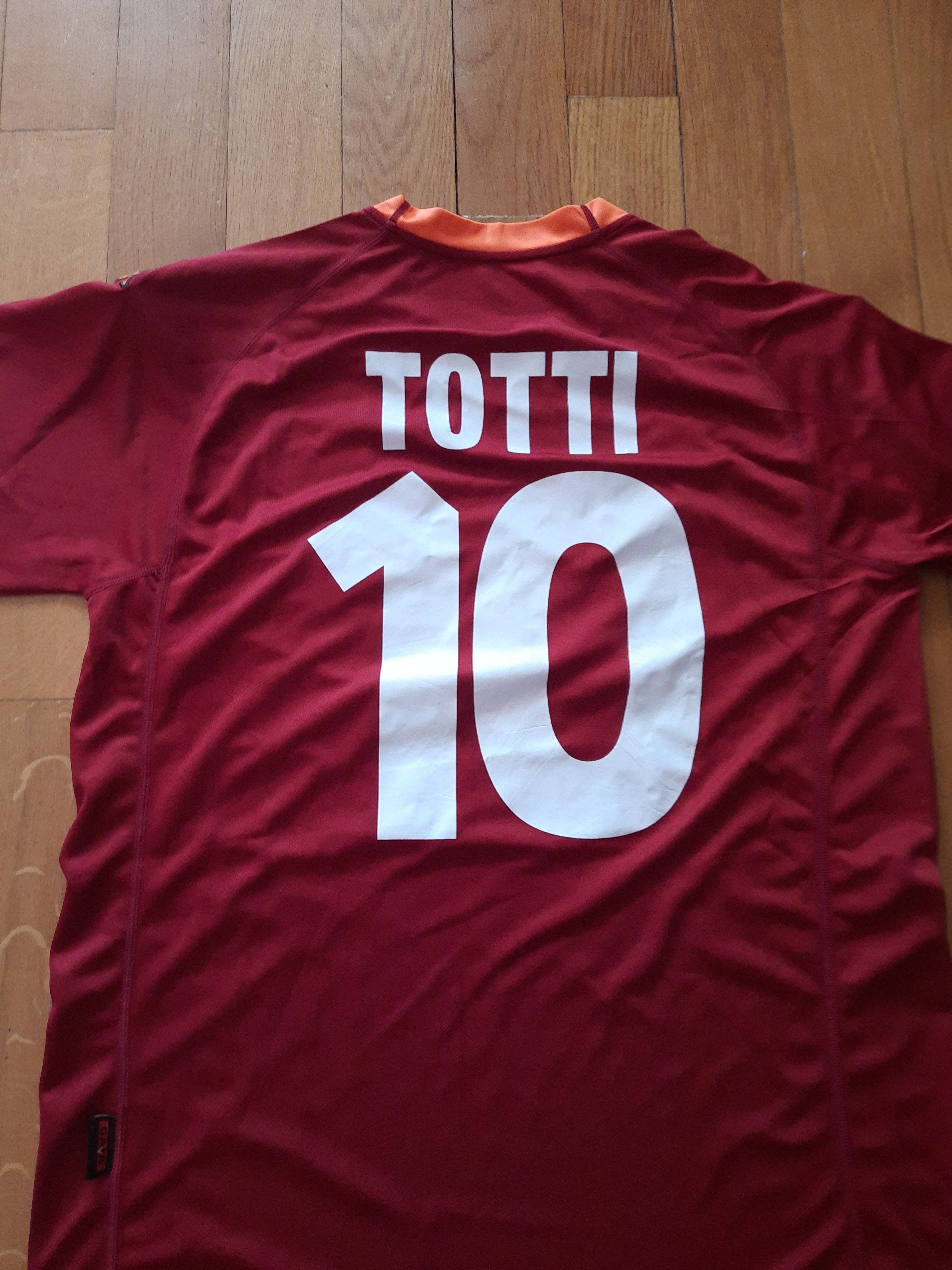 Other Totti A S Roma Retro Soccer Jersey Tee T Shirt Size US L / EU 52-54 / 3 - 3 Thumbnail
