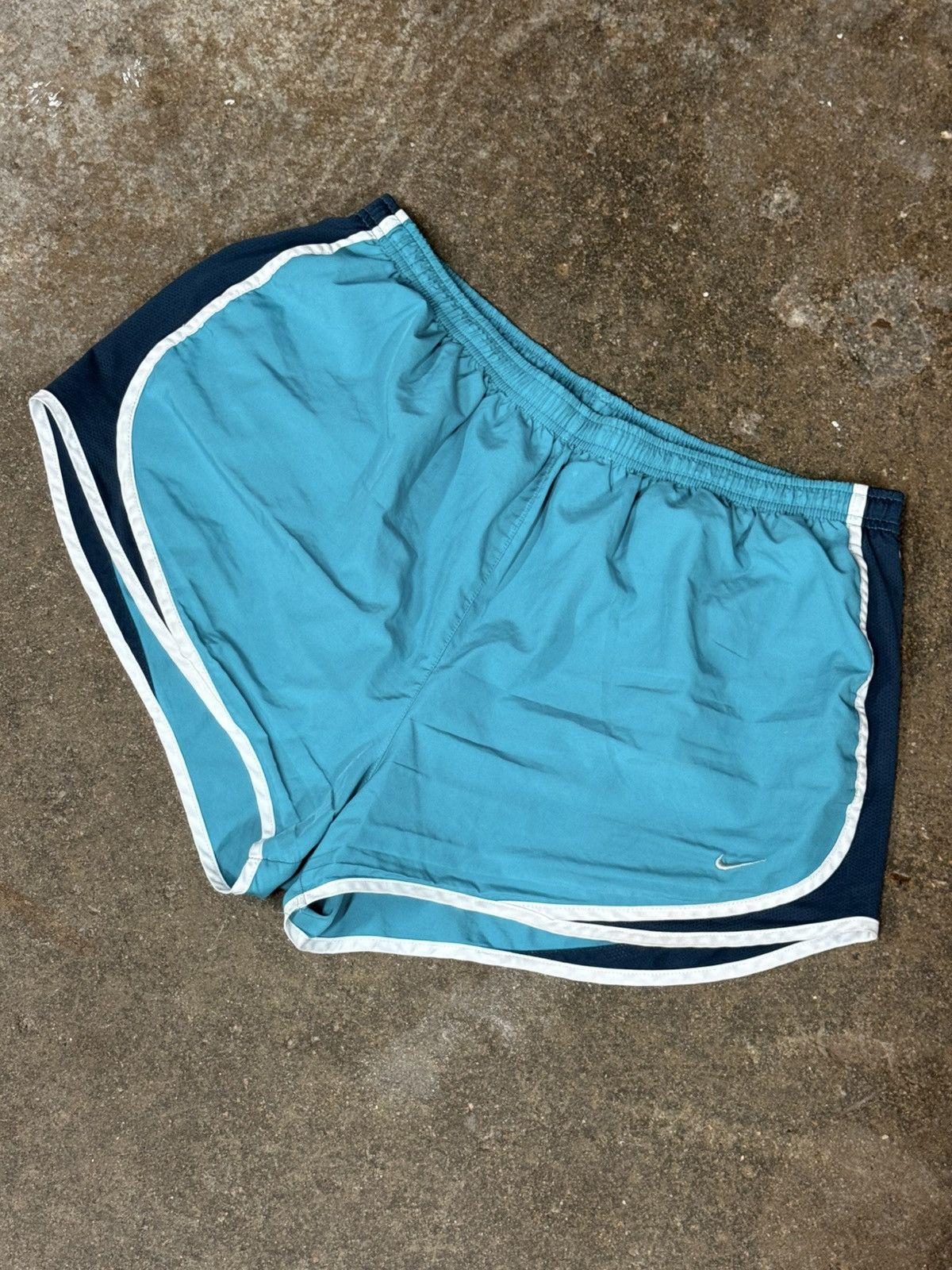 Nike Nike Blue Teal Embroidered Swoosh Run Track Shorts XL Size 32" / US 10 / IT 46 - 1 Thumbnail