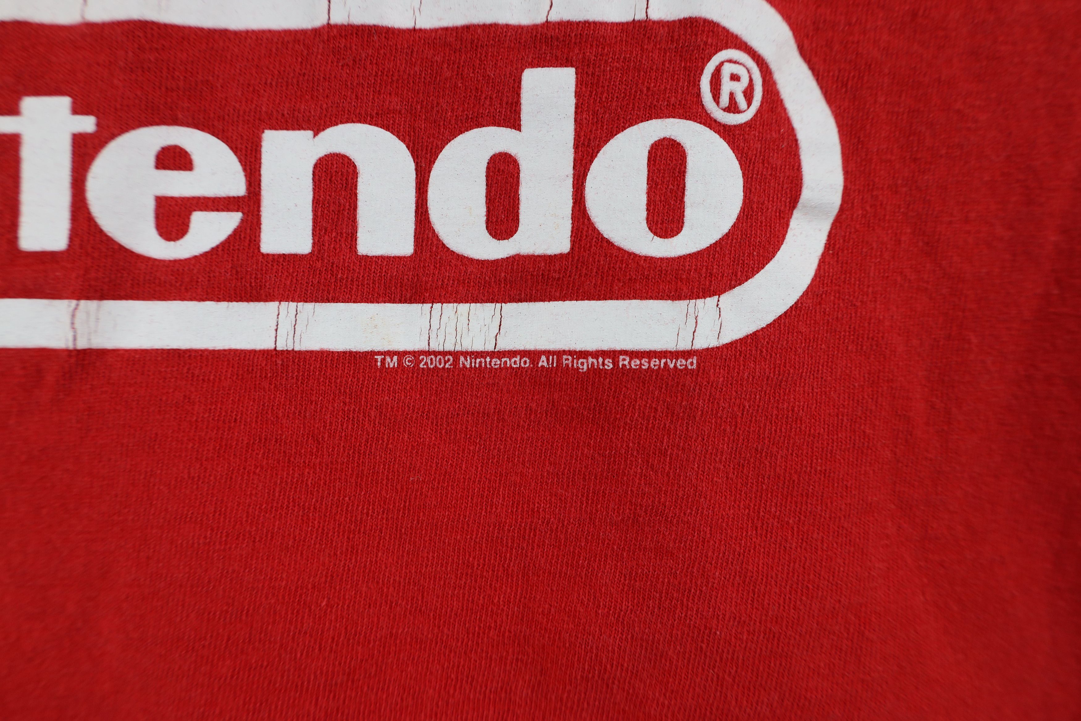 Vintage Vintage Y2K 2002 Nintendo Spell Out Short Sleeve T-Shirt Red Size US XL / EU 56 / 4 - 5 Thumbnail