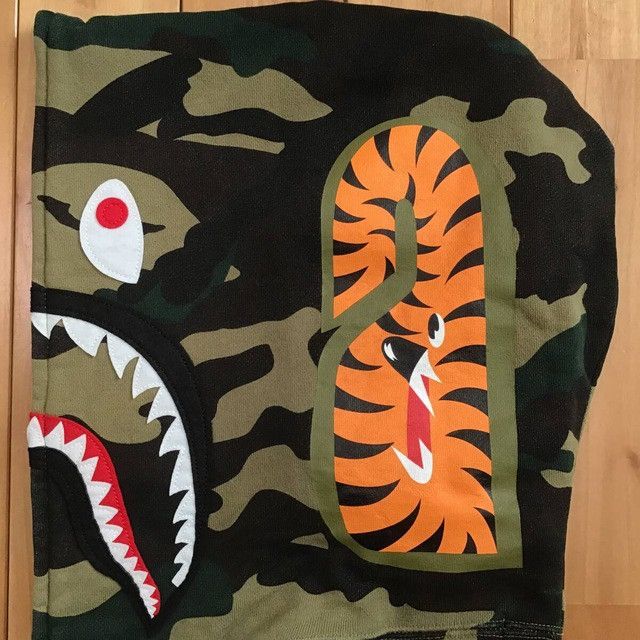 Bape × Nigo BAPE Shark full zip hoodie woodland camo a bathing ape NIGO Size US L / EU 52-54 / 3 - 5 Thumbnail