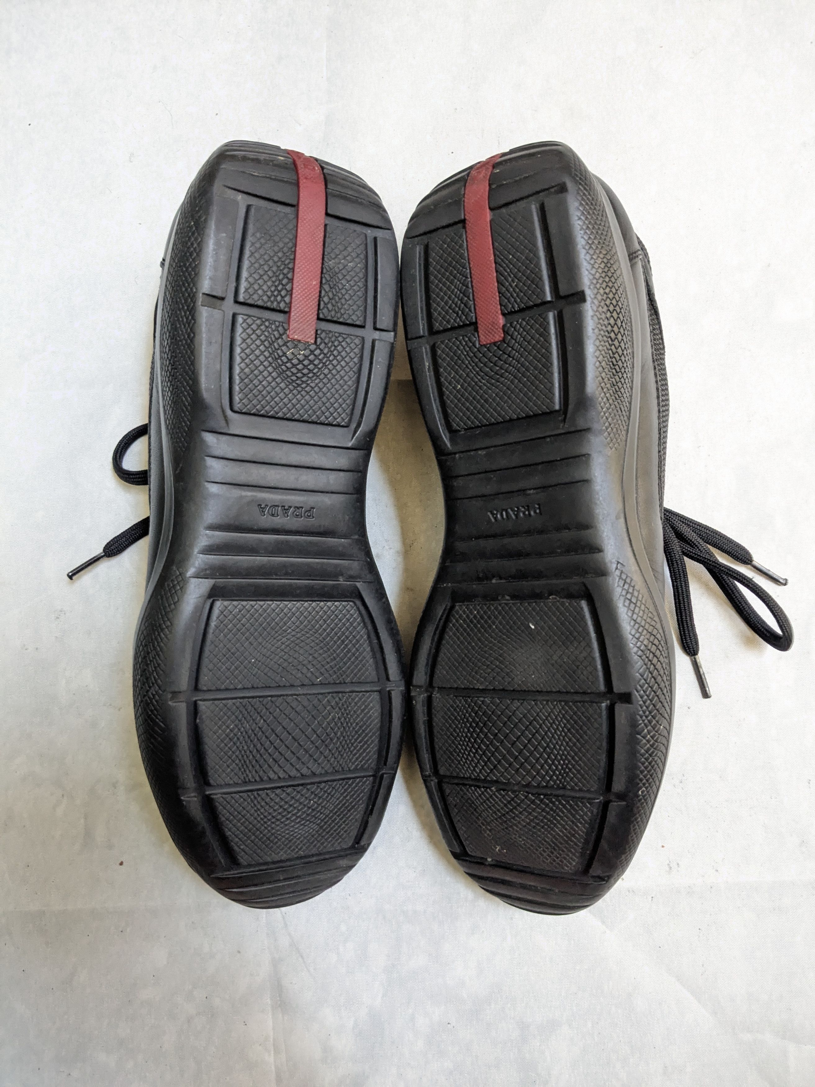 Prada Prada America's Cup Sneakers Black Leather 11 Red Size US 11 / EU 44 - 17 Thumbnail